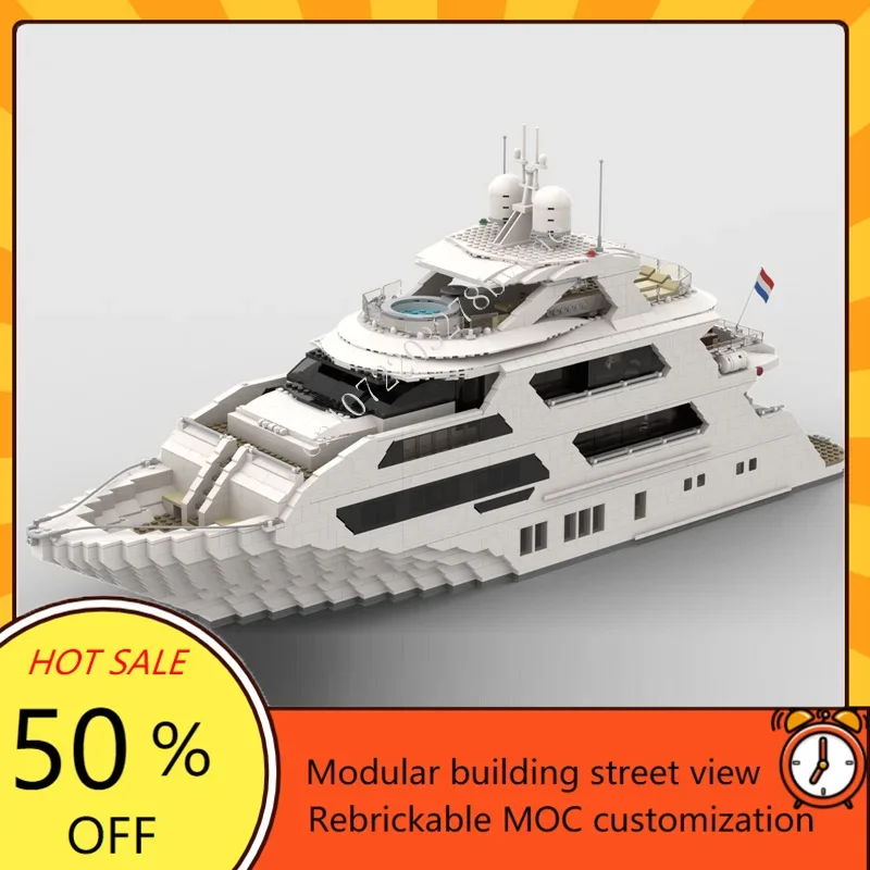 Model Kit Yacht - 4657PCS 사용자 정의 MOC 슈퍼 요트