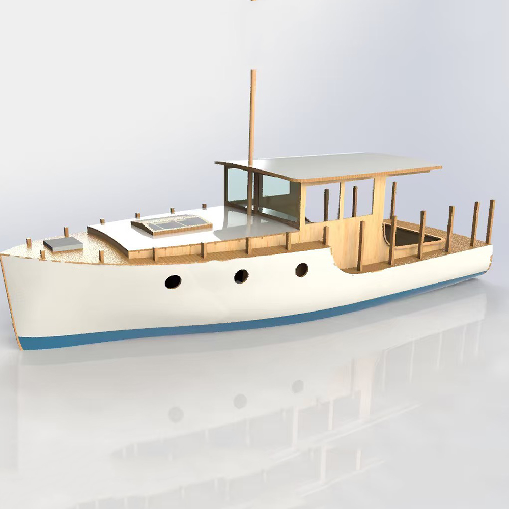 Model Kit Yacht - RC 보트 70cm 유럽 클래식 소형