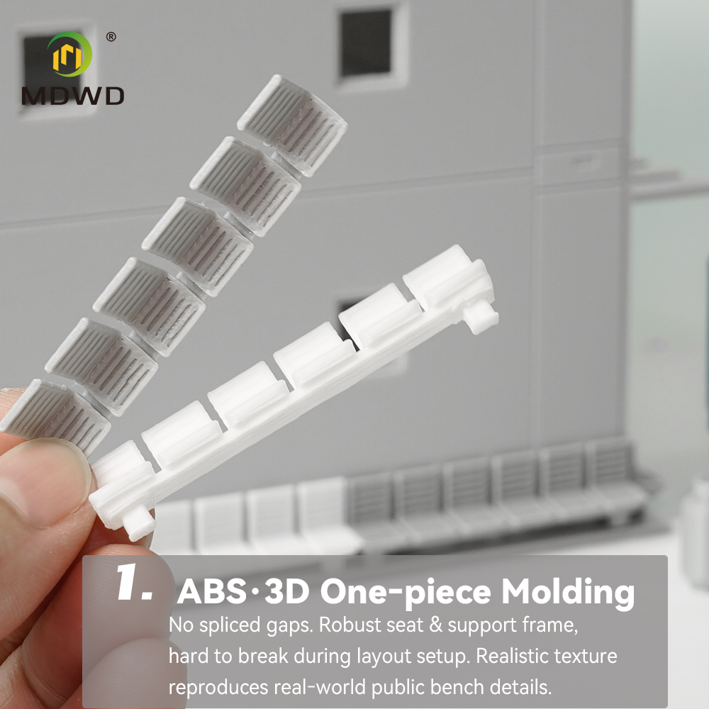 10개입 HO 스케일 1:87 공공 벤치 모형 - 흰색 - Model Kit Fantasy 리뷰 및 가격
